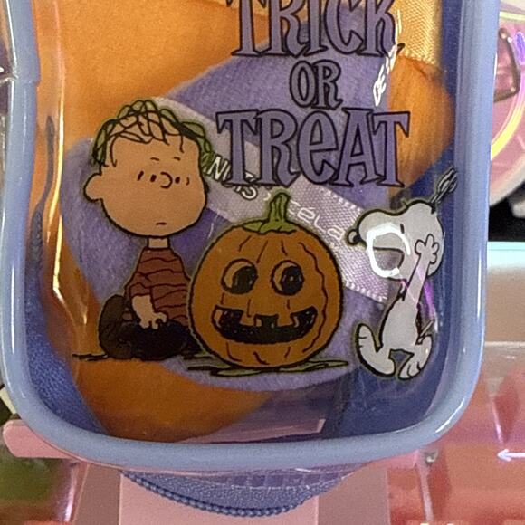Peanuts x Celavi Makeup Puffs Set 4 Travel Bag Keychain Trick Treat Halloween - Picture 8 of 16